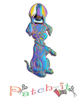 Dog - Zipper - rainbow matt